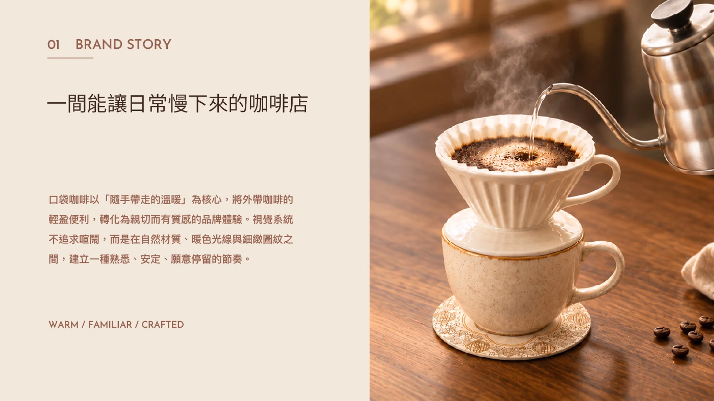 口袋咖啡廳｜餐飲品牌識別與包裝設計 - 2
